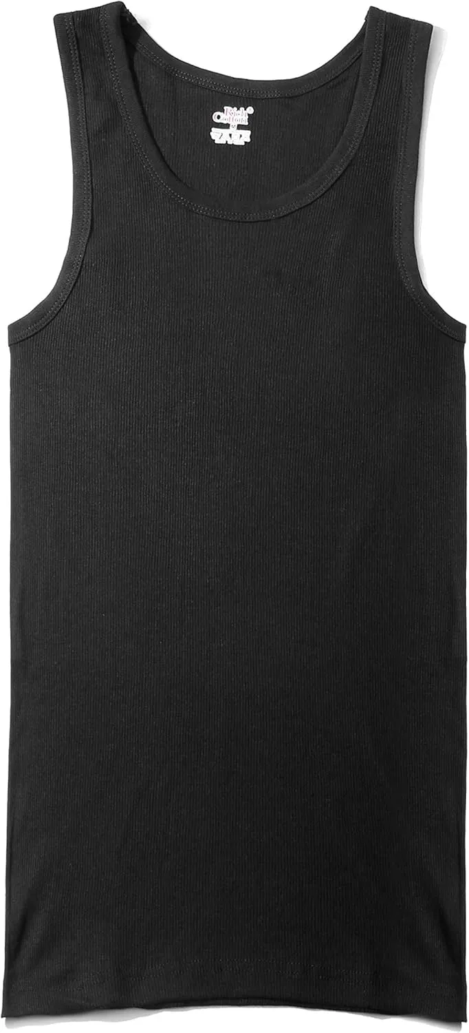 Men's Multi-Pack Ribbed Tank Tops A-Shirts - Sleeveless Workout Undershirts