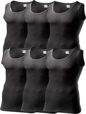 Men's Multi-Pack Ribbed Tank Tops A-Shirts - Sleeveless Workout Undershirts