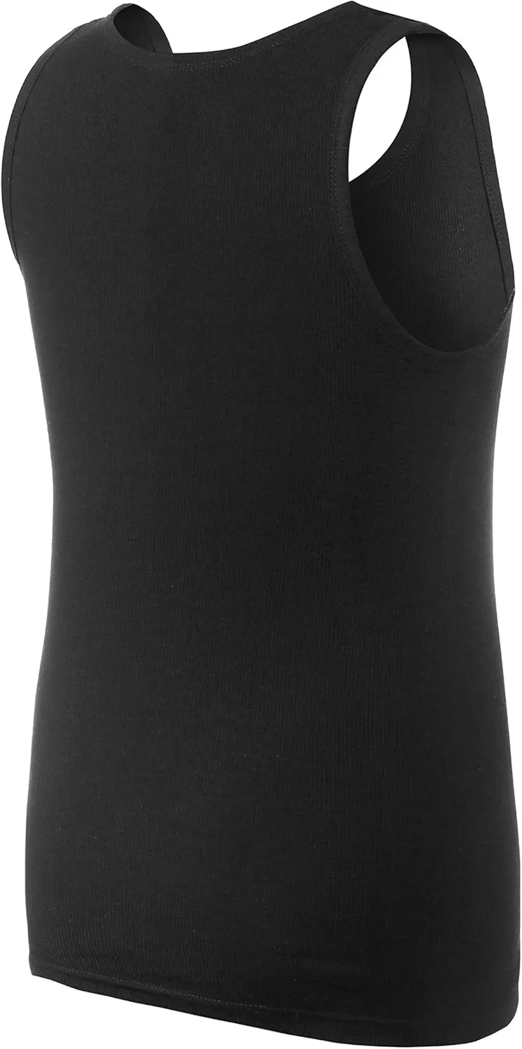 Men's Multi-Pack Ribbed Tank Tops A-Shirts - Sleeveless Workout Undershirts
