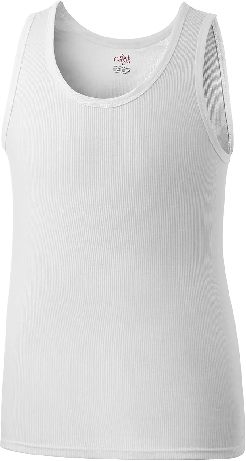 Men's Multi-Pack Ribbed Tank Tops A-Shirts - Sleeveless Workout Undershirts