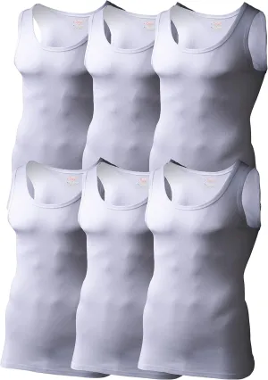 Men's Multi-Pack Ribbed Tank Tops A-Shirts - Sleeveless Workout Undershirts