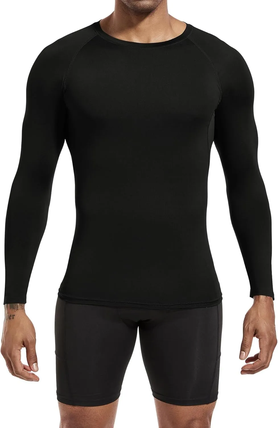 Men's (Pack of 3 or 5) Cool Dry Compression Long Sleeve Sports Baselayer T-Shirts Tops