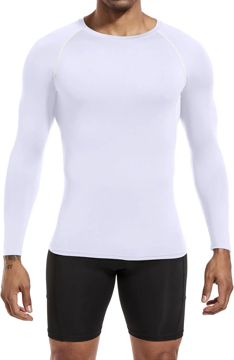 Men's (Pack of 3 or 5) Cool Dry Compression Long Sleeve Sports Baselayer T-Shirts Tops