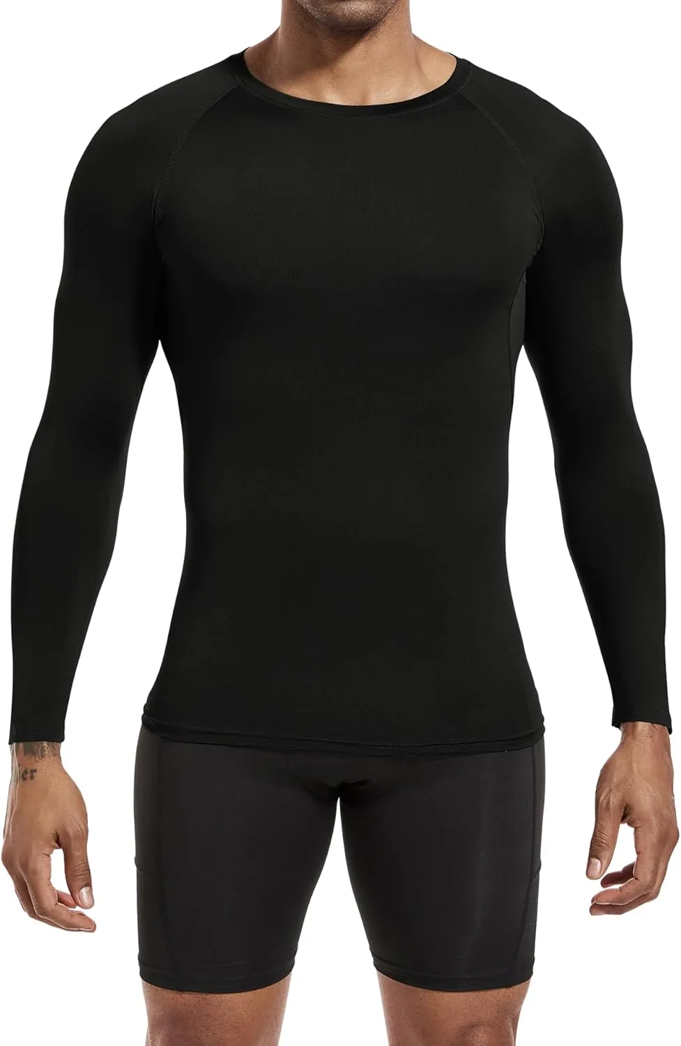 Men's (Pack of 3 or 5) Cool Dry Compression Long Sleeve Sports Baselayer T-Shirts Tops