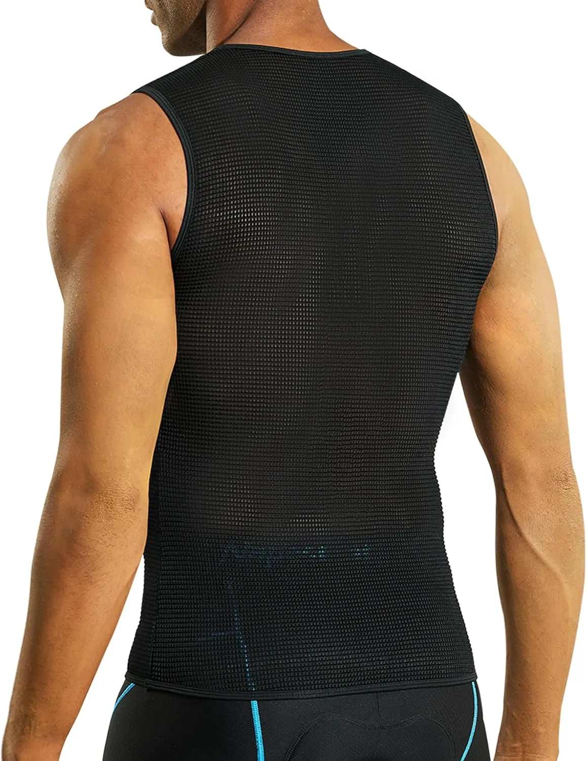 Mens Vests/Short Sleeve Biking Base Layer Mesh Sleeveless Cycling Baselayer Bicycle Ultralight Undershirts