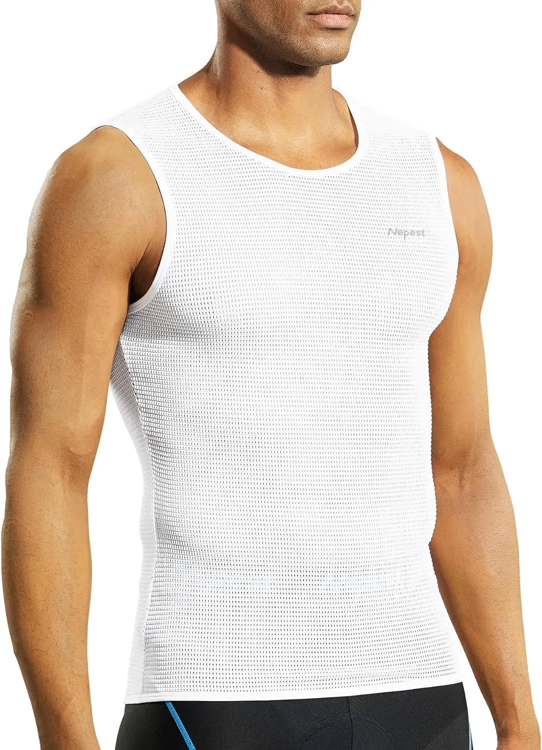 Mens Vests/Short Sleeve Biking Base Layer Mesh Sleeveless Cycling Baselayer Bicycle Ultralight Undershirts