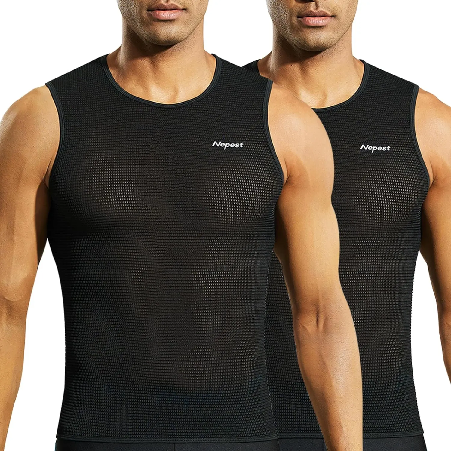 Mens Vests/Short Sleeve Biking Base Layer Mesh Sleeveless Cycling Baselayer Bicycle Ultralight Undershirts