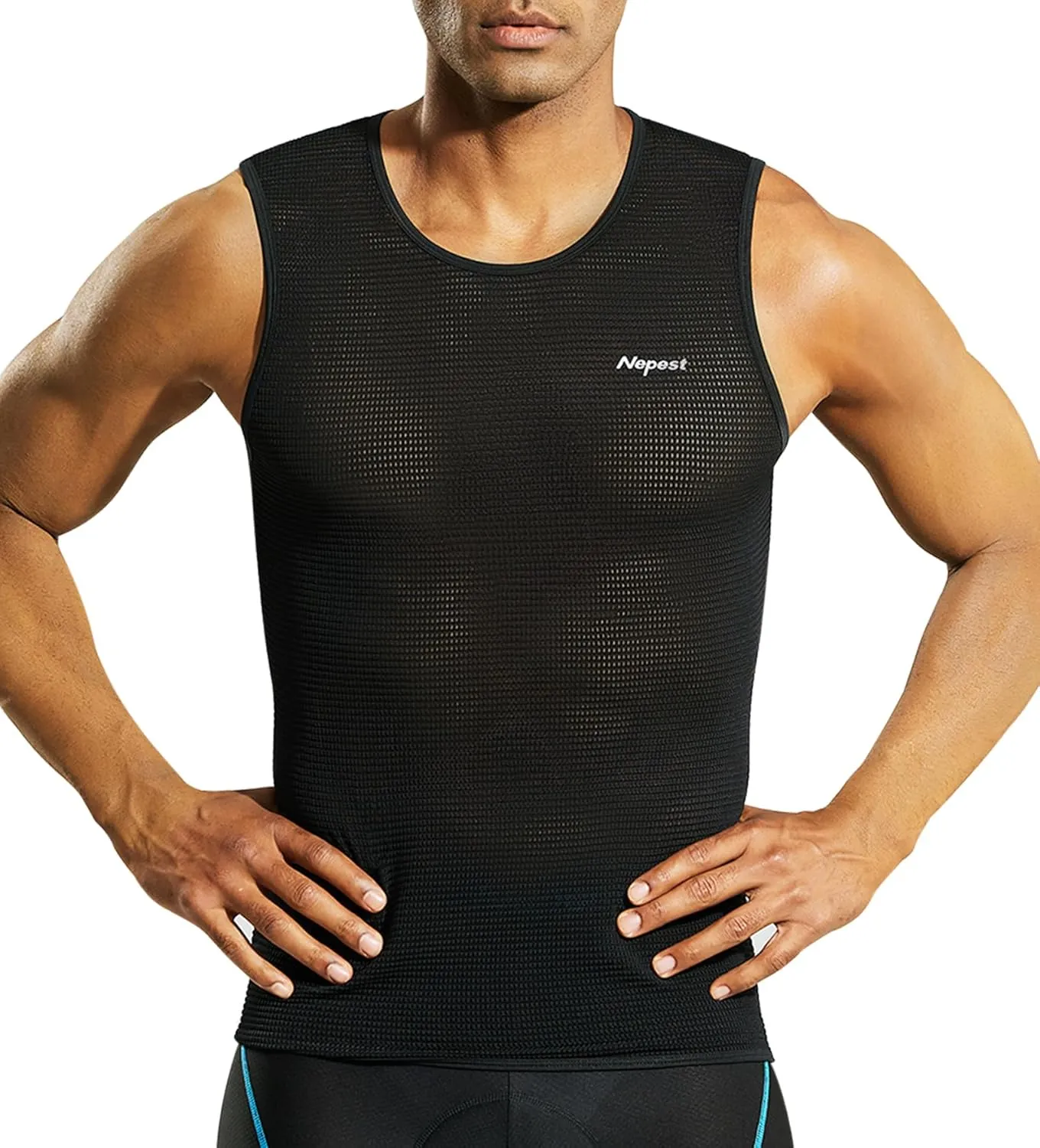 Mens Vests/Short Sleeve Biking Base Layer Mesh Sleeveless Cycling Baselayer Bicycle Ultralight Undershirts