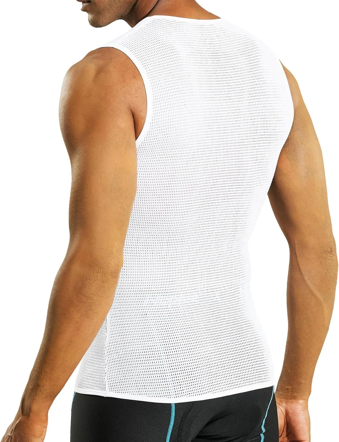 Mens Vests/Short Sleeve Biking Base Layer Mesh Sleeveless Cycling Baselayer Bicycle Ultralight Undershirts