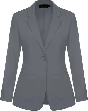 MINTLIMIT Blazers for Women Casual Long Sleeve Open Front Cardigan Button Work Office Blazers Jackets with Pockets