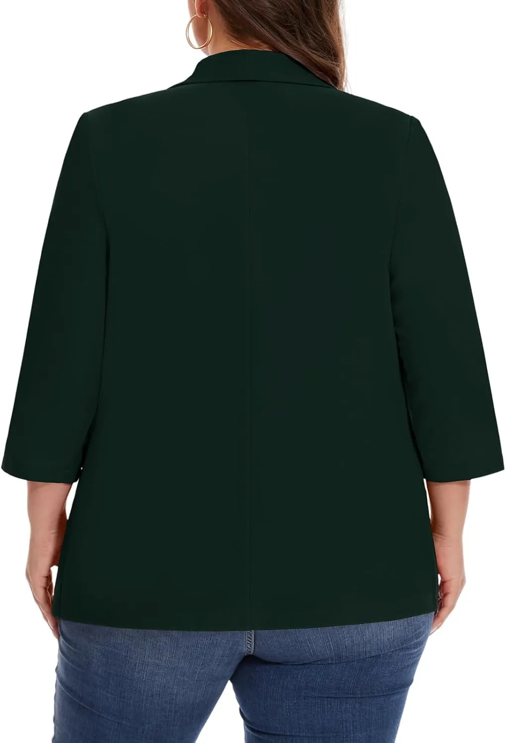 MINTLIMIT Plus Size Blazers for Women Casual Work Office 3/4 Sleeve Open Front Cardigan Suit Jacket Blazer with Pockets