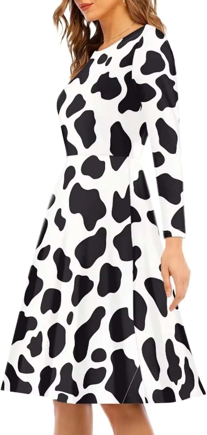 Mushroom Women Long Sleeveless Casual Summer Dresses, High Waist Swing Maxi Long Dress, Evening Dress for Party