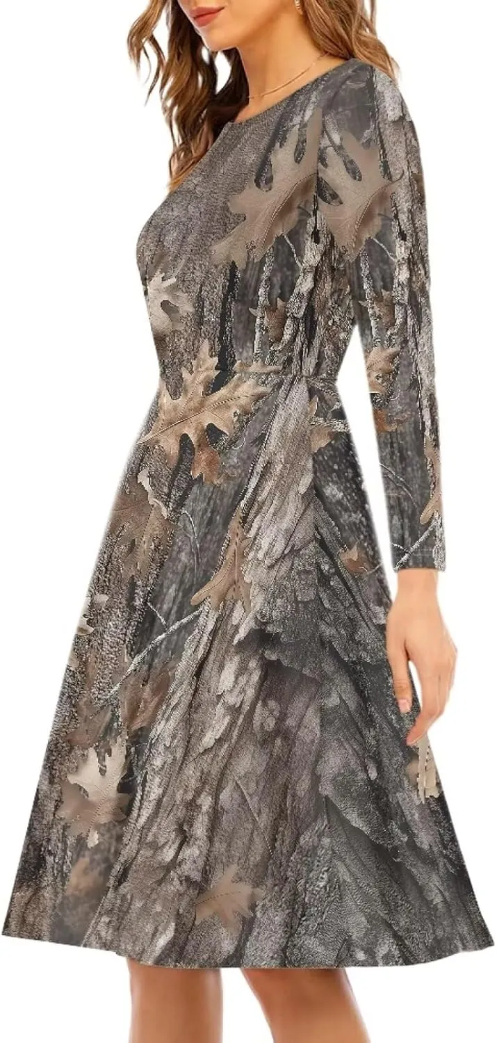 Mushroom Women Long Sleeveless Casual Summer Dresses, High Waist Swing Maxi Long Dress, Evening Dress for Party