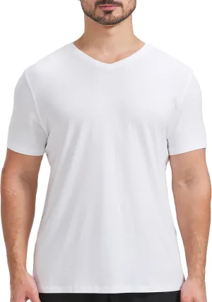 netdraw Men's Ultra Soft V-Neck Bamboo Viscose T-Shirt Comfy Lightweight Casual Basic Undershirts Pajama Tops