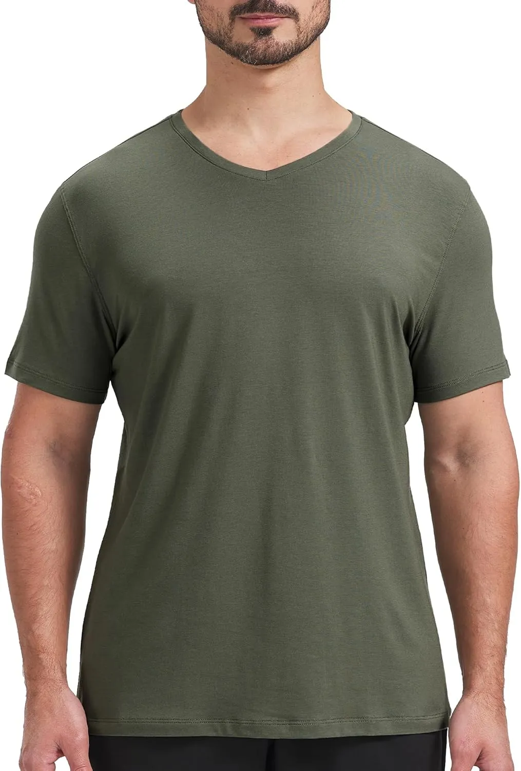 netdraw Men's Ultra Soft V-Neck Bamboo Viscose T-Shirt Comfy Lightweight Casual Basic Undershirts Pajama Tops