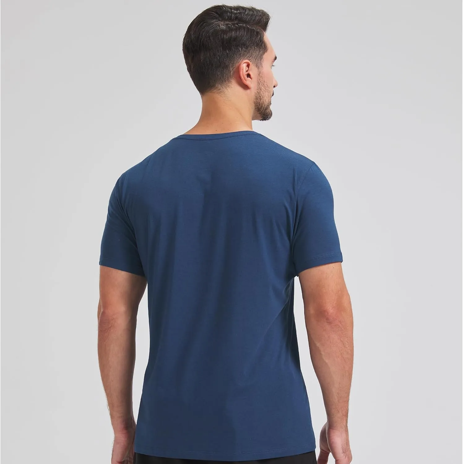 netdraw Men's Ultra Soft V-Neck Bamboo Viscose T-Shirt Comfy Lightweight Casual Basic Undershirts Pajama Tops