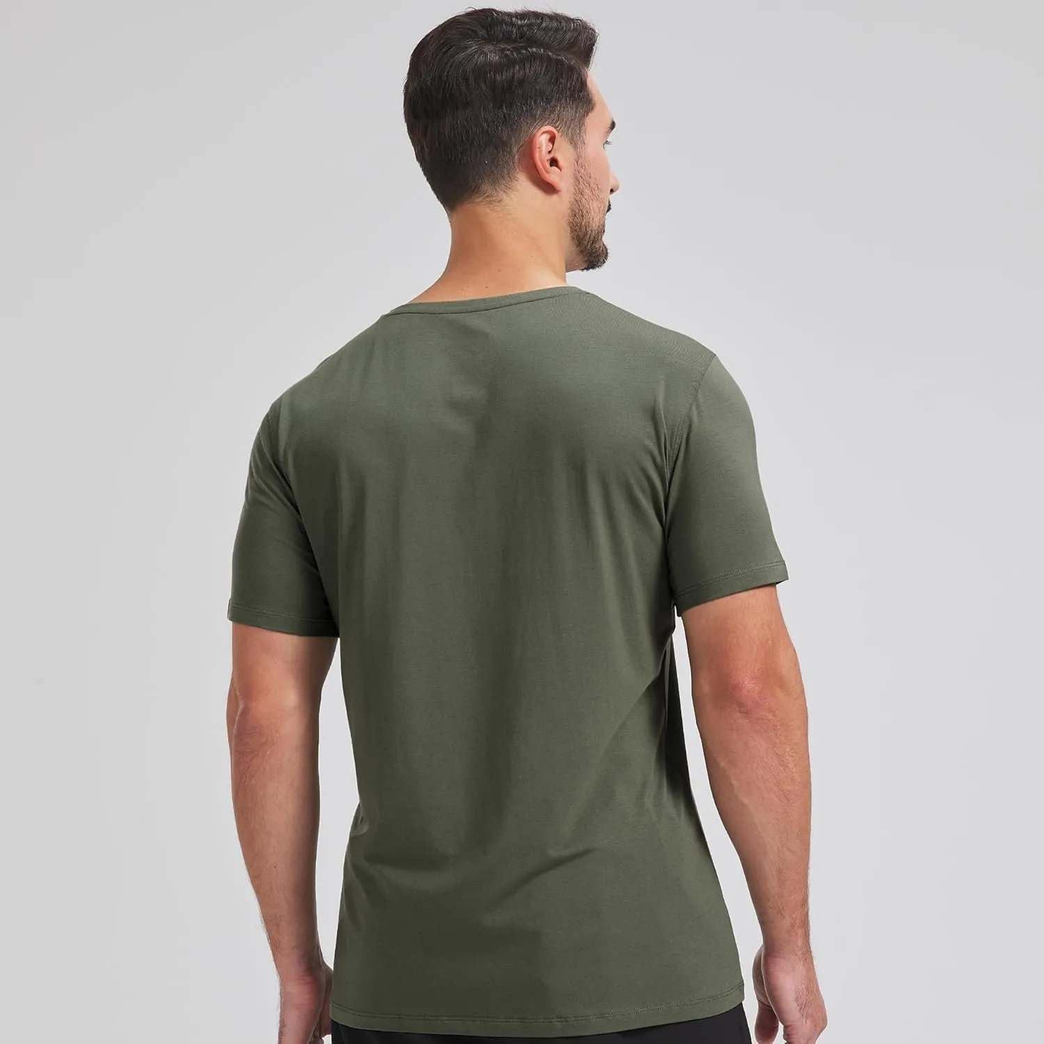 netdraw Men's Ultra Soft V-Neck Bamboo Viscose T-Shirt Comfy Lightweight Casual Basic Undershirts Pajama Tops