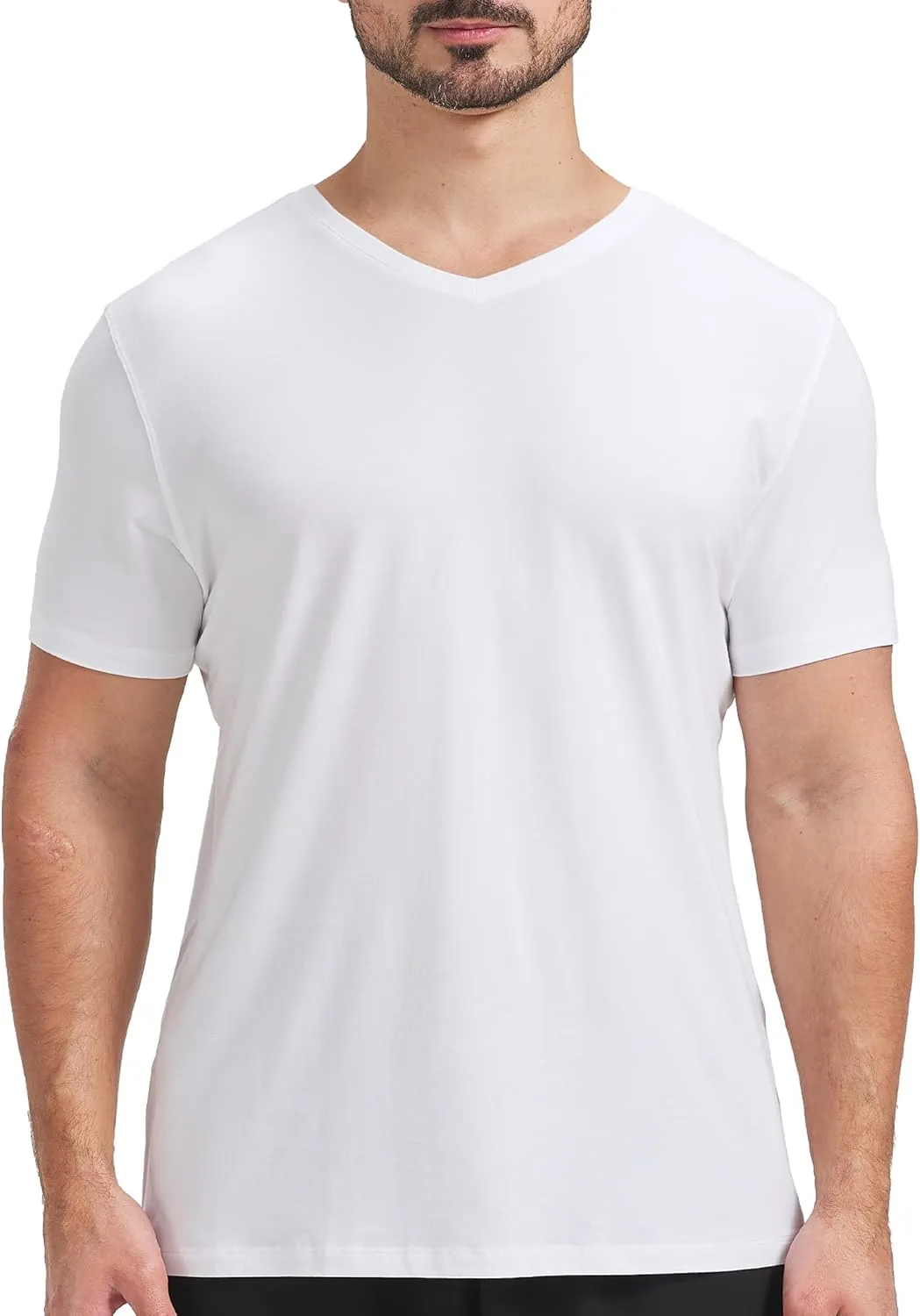 netdraw Men's Ultra Soft V-Neck Bamboo Viscose T-Shirt Comfy Lightweight Casual Basic Undershirts Pajama Tops