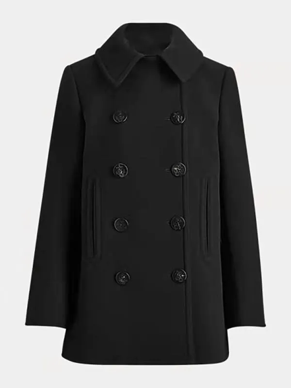 New Faux Fur Coats For Women Black Trench Coats Front Button Long Sleeves Winter Coat