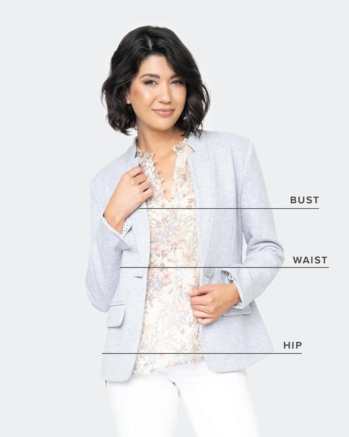 Notch Collar Blazer for Women - Dressy Casual Office Open Front Long Sleeve - Fashion Lined Knit Suit Jacket - (Sizes Vary)