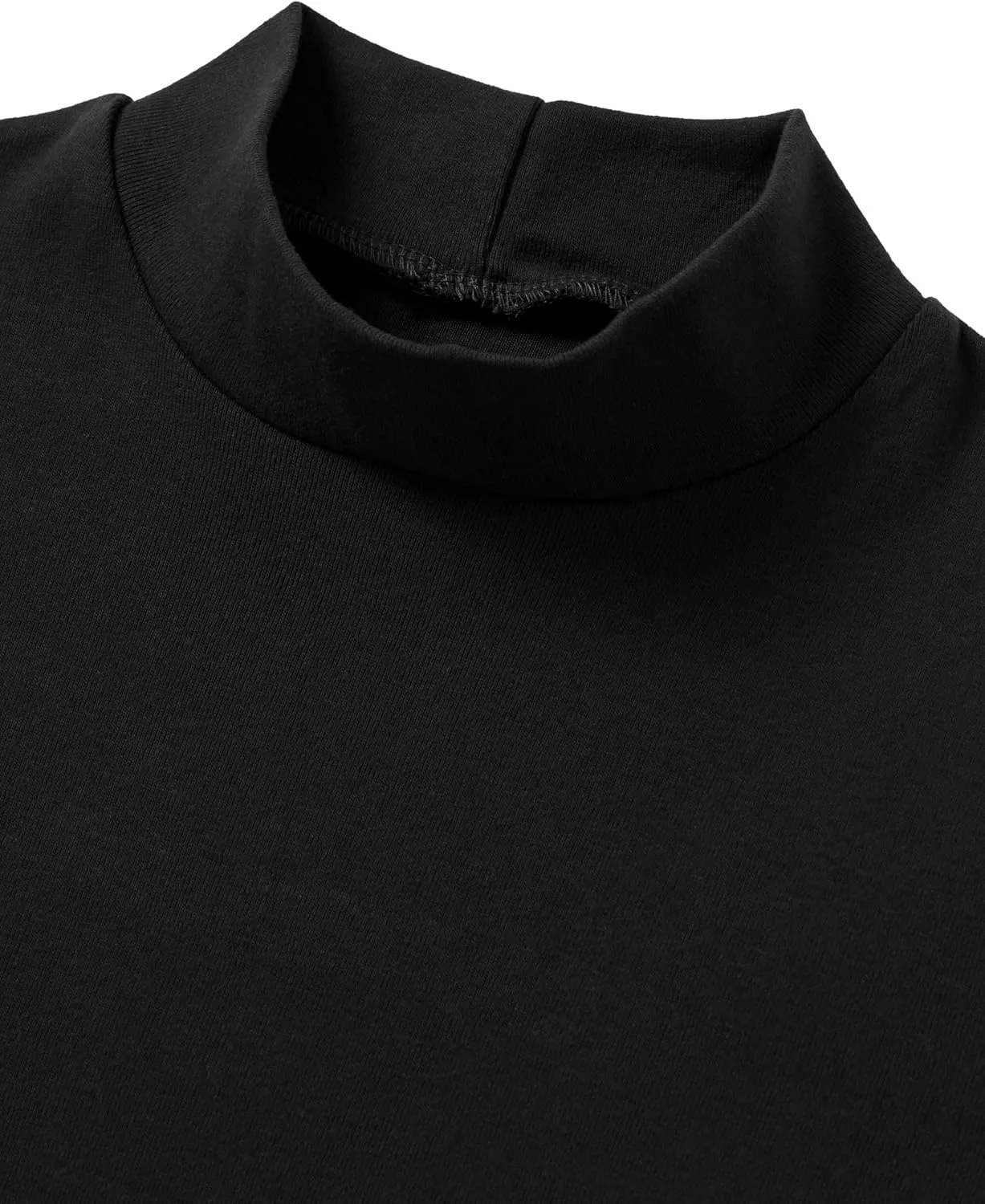 Ohoo Mens Short Sleeve Mock Turtleneck Basic Tops Lightweight Slim Fit Pullover Sweater