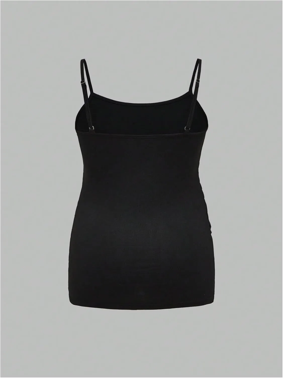 OYOANGLE Women's Maternity 3 Pack Camisole Tops Ruched Spaghetti Strap Tank Tops Pregnancy Cami Top