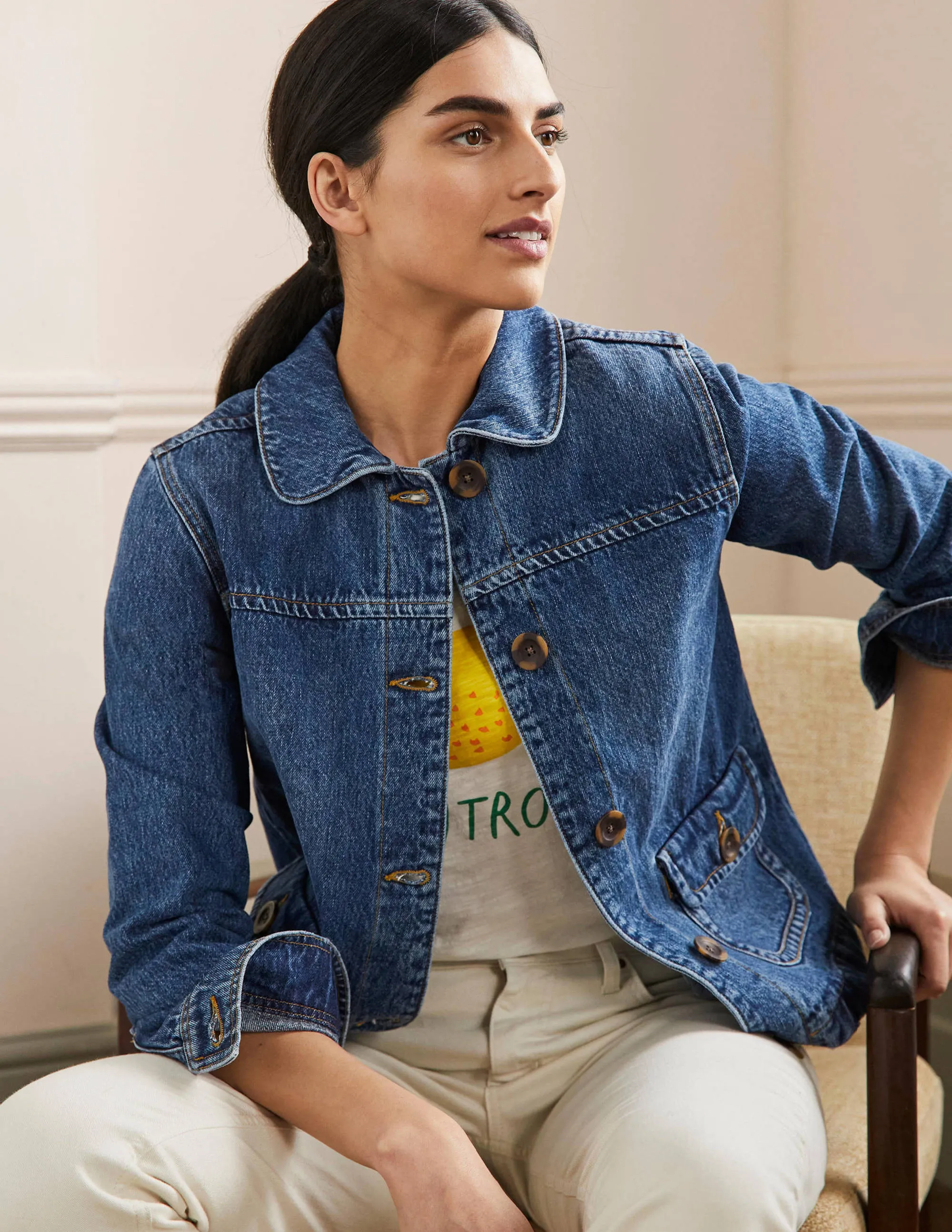 Patch Pocket Chore Jacket-Mid Vintage