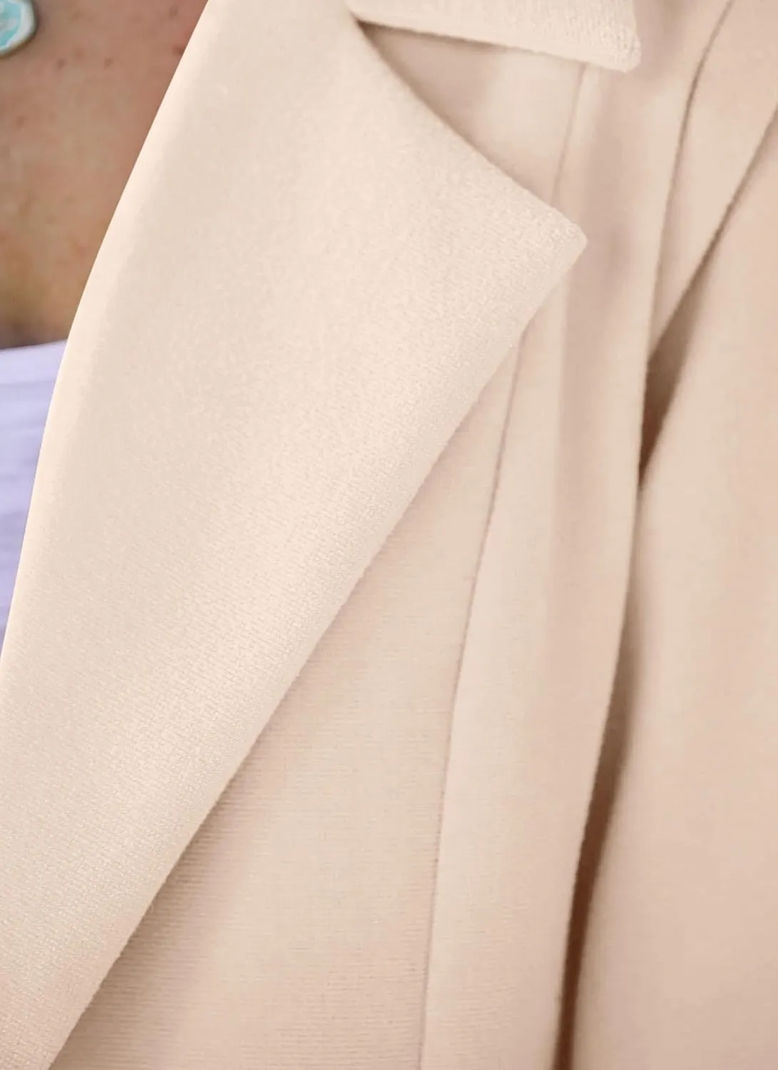 PRETTYGARDEN Women's 2025 Spring Fall Long Blazer Jackets Long Sleeve Lapel Pockets Loose Fit Work Casual Blazers Outerwear