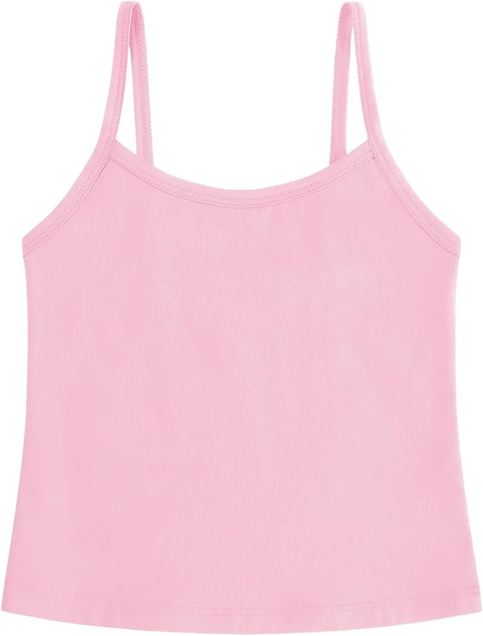 QBK 2T-12Years Girls Camisole Tank Tops Cotton Tagless Cami Sleeveless Spaghetti Undershirts for Gymnastics Dancewear