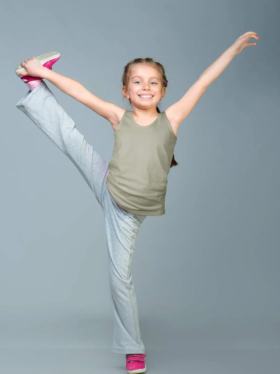 SATINIOR 4 Pieces Girls Dance Tank Tops Racerback Crop Tops Sleeveless Dance Clothes for Girls Gymnastics