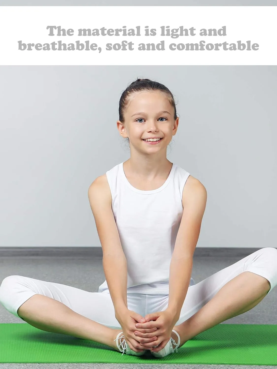 SATINIOR 4 Pieces Girls Dance Tank Tops Racerback Crop Tops Sleeveless Dance Clothes for Girls Gymnastics
