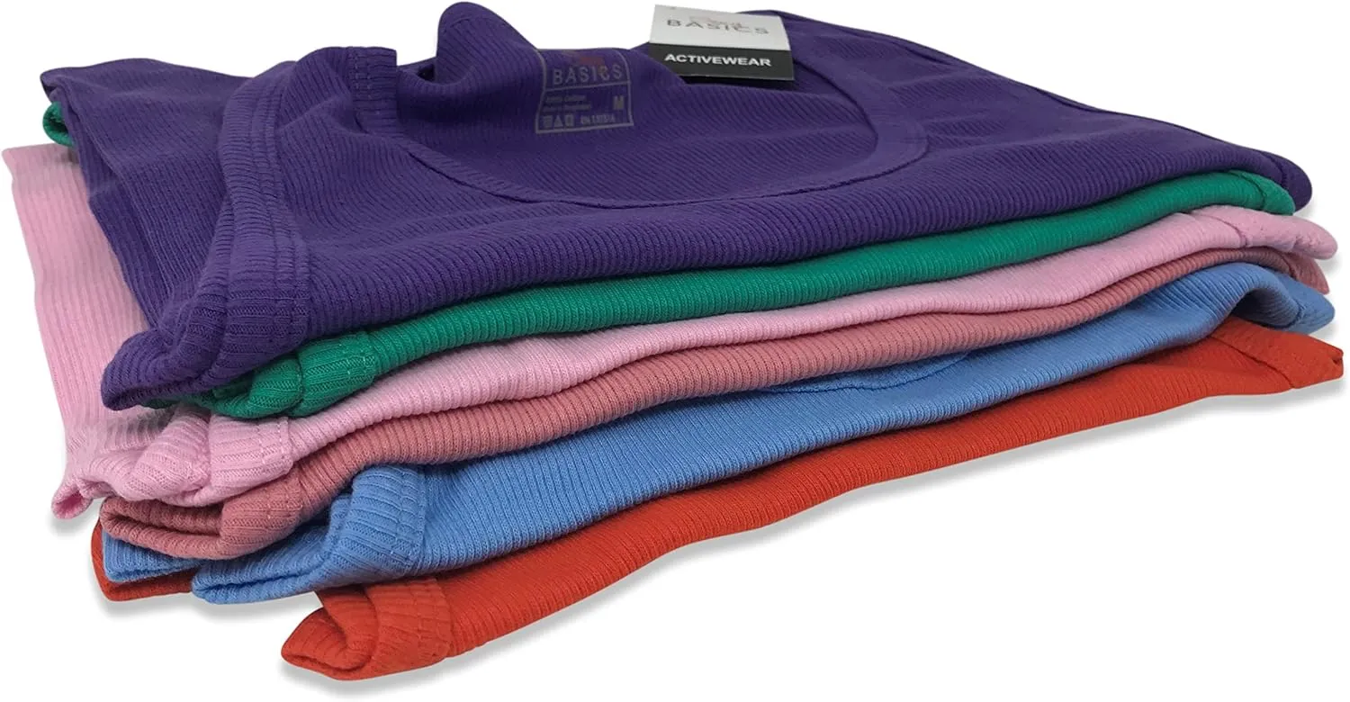 Sexy Basics Tank Tops for Women, Cotton Flex Tank Tops- Multi Packs
