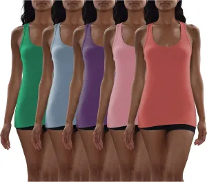 Sexy Basics Women's Cotton Stretch Tank Tops | Multi Packs & Colors Sport Tanks