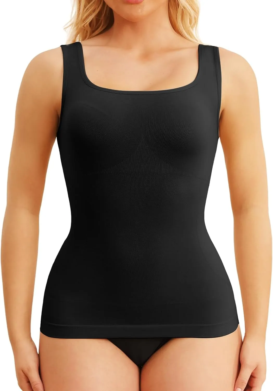 Shapewear Tops for Women Tummy Control Square Neck Body Shaper Belly Compression Slim Tank Top Camisole