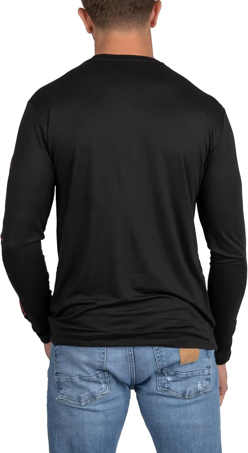Spyder Mens Crew Neck Long Sleeve Undershirts/Ultra Soft Stretch Sports T-Shirt Dry Fit Athletic Running Workout Shirts