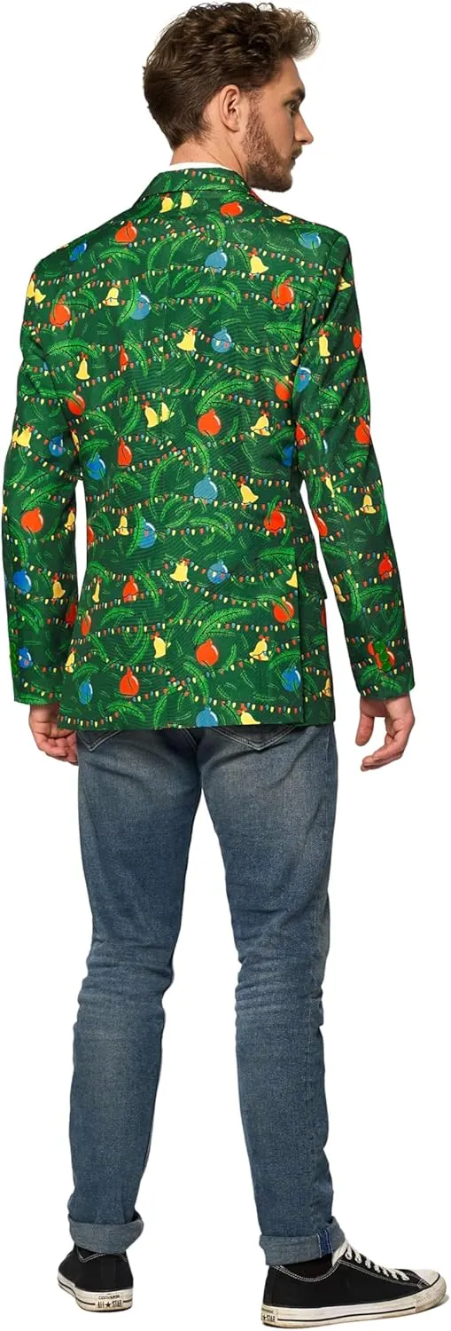Suitmeister Men's Christmas Suit - Real Light Up Festive Outfit Slim Fit