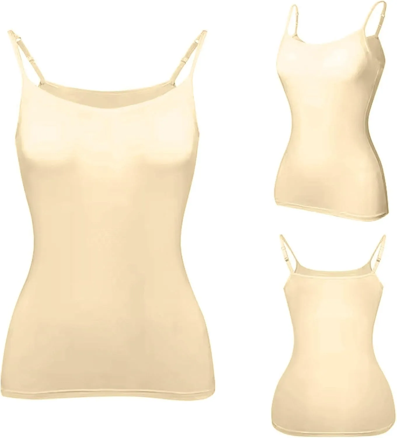 Tank Top with Built in Bra for Women Adjustable Spaghetti Strap Camisole Tops Workout Shelf Bra Tank Tops Basic Undershirts