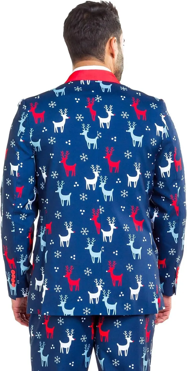 Tipsy Elves Men's Christmas Holiday Suit Jackets - Ugly Christmas Sweater Inspired Blazers for Men
