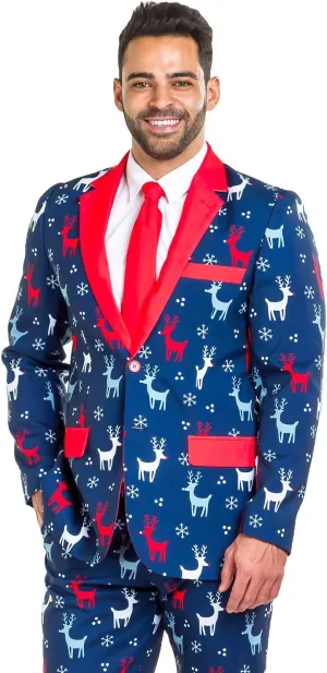 Tipsy Elves Men's Christmas Holiday Suit Jackets - Ugly Christmas Sweater Inspired Blazers for Men