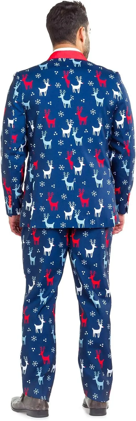 Tipsy Elves Men's Christmas Holiday Suit Jackets - Ugly Christmas Sweater Inspired Blazers for Men