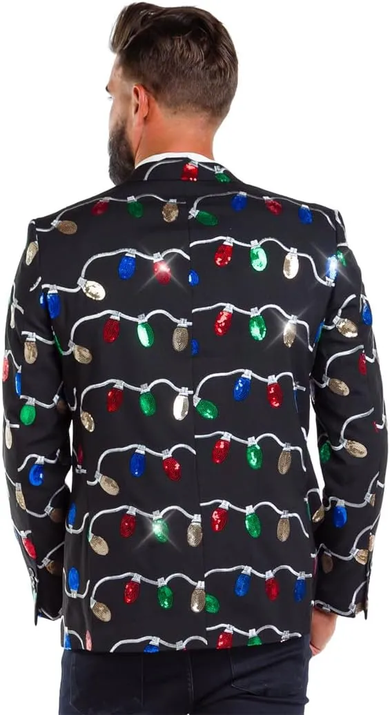 Tipsy Elves Men's Colorful Allover Sequin Blazers - Shiny Holiday New Years Ever Jackets