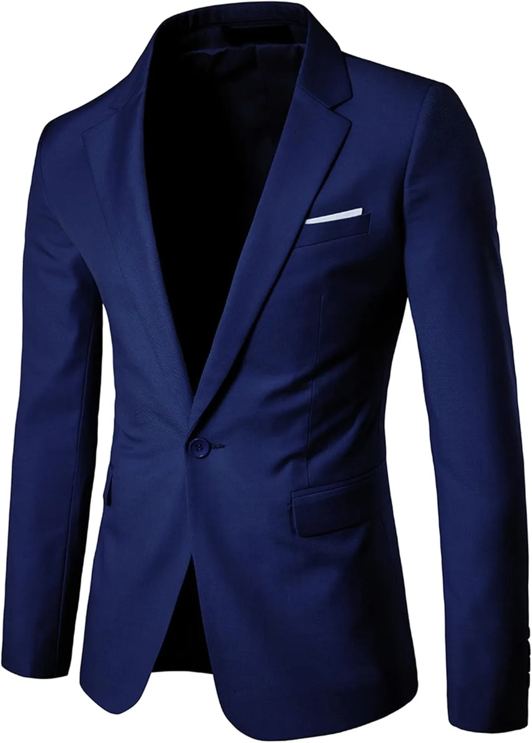 UNINUKOO Mens Sport Coat Slim Fit Suit Blazer Jacket One Button Lightweight for Casual Business