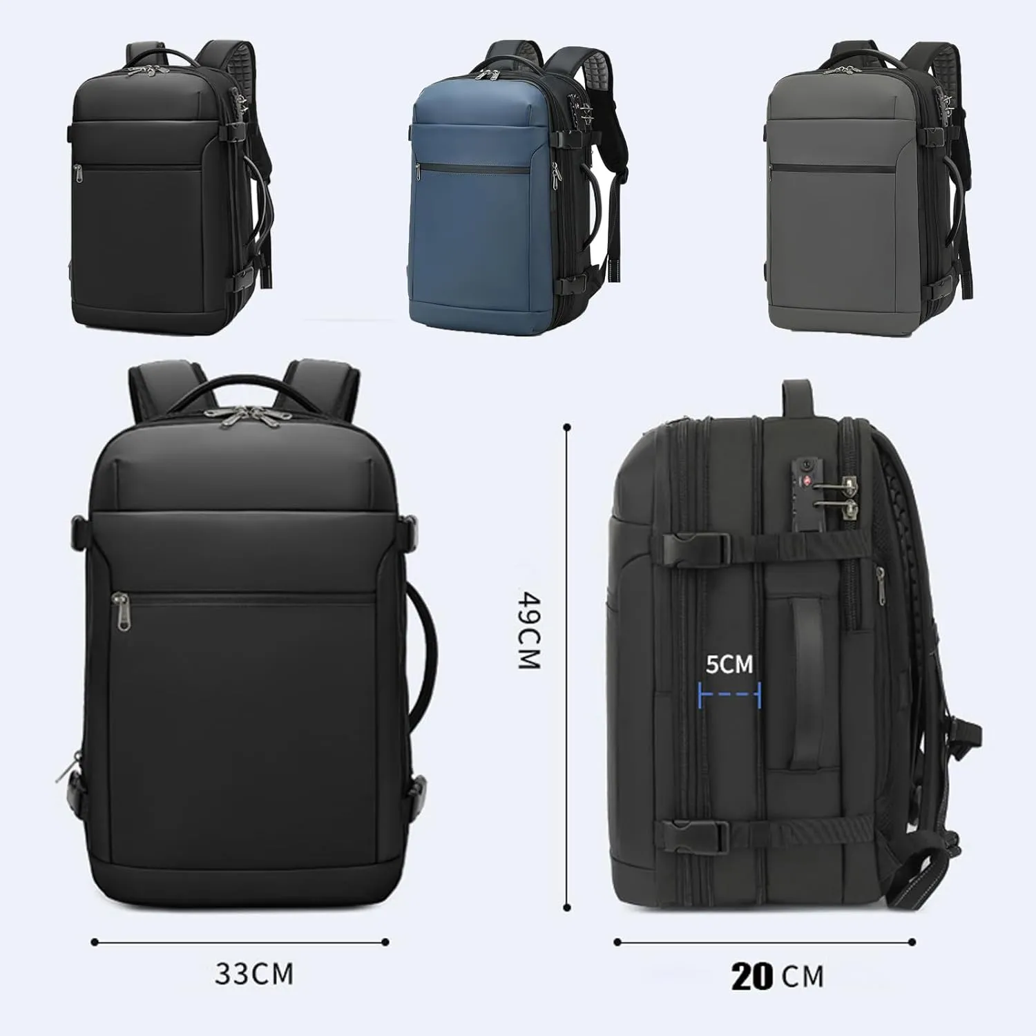 Veloutte Travel Backpack,Veloussette Prestige Space Bag,Large Capacity Vacuum Compression Backpack for Travel (Gray)