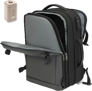Veloutte Travel Backpack,Veloussette Prestige Space Bag,Large Capacity Vacuum Compression Backpack for Travel (Gray)