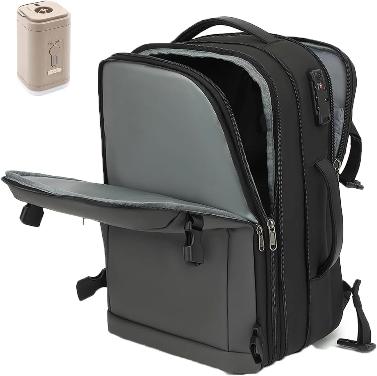 Veloutte Travel Backpack,Veloussette Prestige Space Bag,Large Capacity Vacuum Compression Backpack for Travel (Gray)