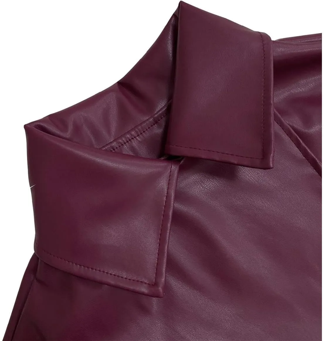watersouprty Women's Long PU leather Slim Cardigan Vintage Outerwear Maxi Long Sleeve Blazers Coat