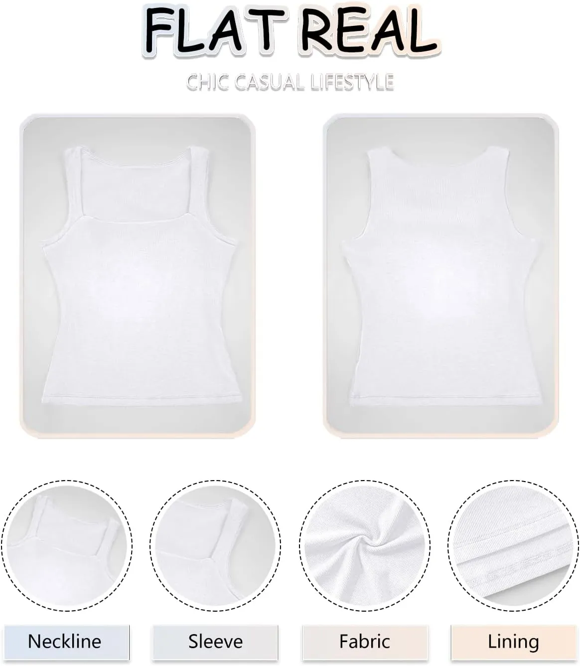 Women Tummy Control Compression Camisole Square Neck Body Shaper Tanks Sleeveless Top Casual Tank Tops Summer Tops
