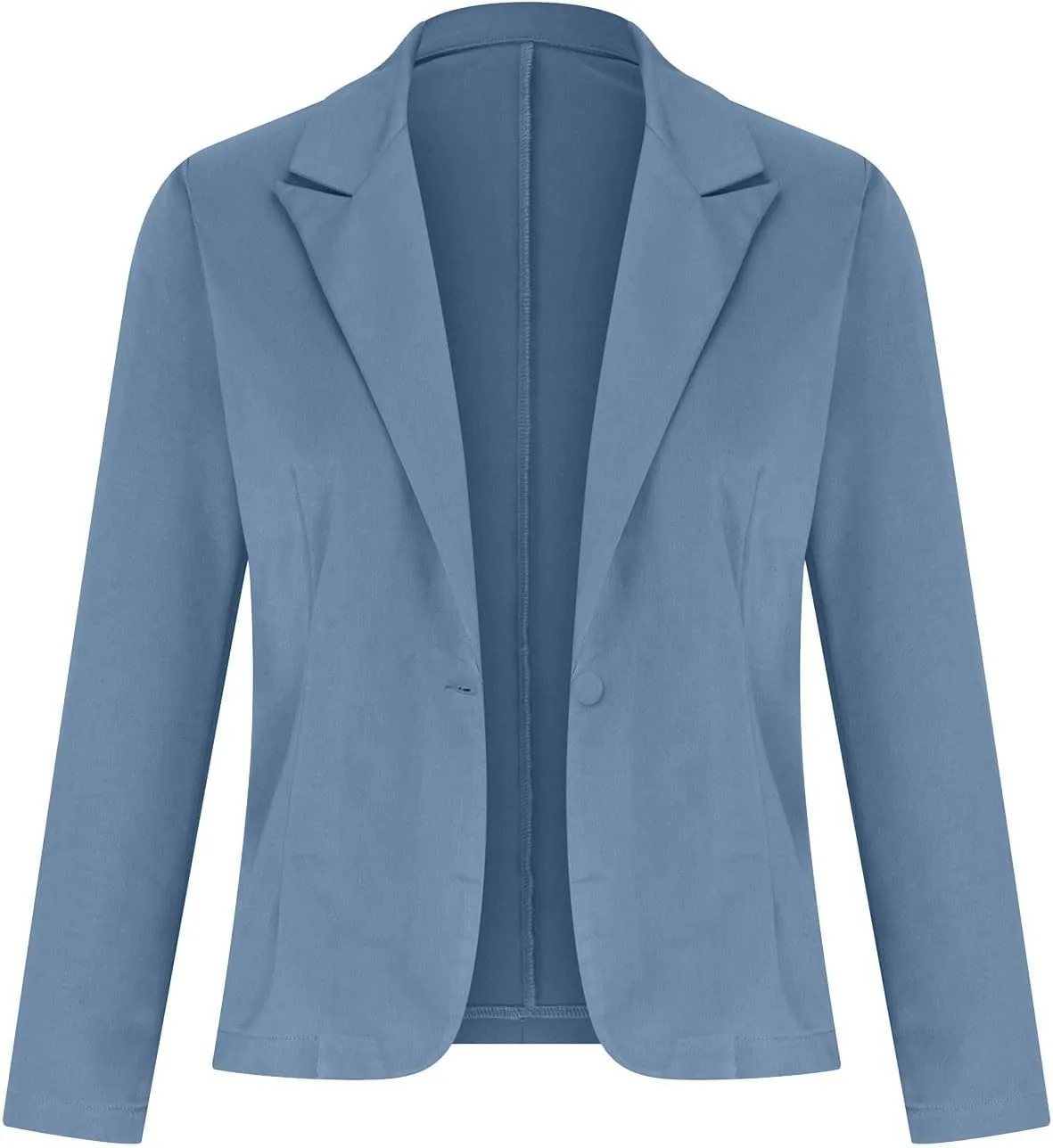 Women's 2024 Fall Business Casual Blazers Open Front Trendy Work Office Blazer Jacket Long Sleeve Solid Color Outwear