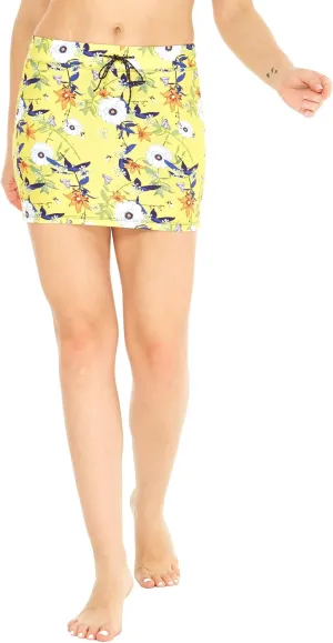 Women's Athletic Sportswear Skorts with Built-in Tights in Floral Patterns