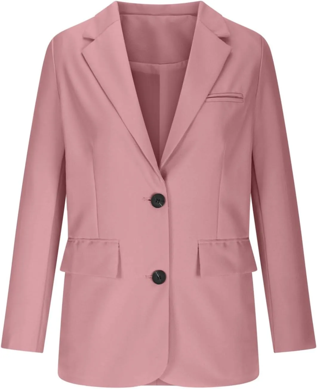 Womens Blazer Business Casual Button Long Sleeve Suit Jacket Summer Elegant Oversized Lightweight Blazers for Women